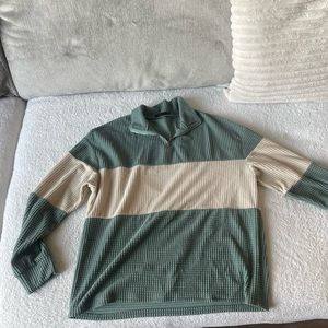 Sage/cream sweater pullover